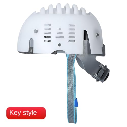 PE-Helm für Fursuit-Kopfbasis – Dual-Fit-System (Snap-In und Drehknopf) – Universalweiß – Schlagfestigkeit und atmungsaktives Design von generic