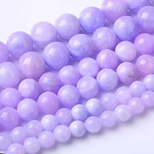 Runde lose Perlen, natürliche Edelsteinperlen, Kristallperlen zur Schmuckherstellung, 38,1 cm (Galaxy Starry Purple Jade, 6 mm) von generic