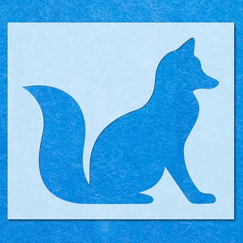 Schablone, Fuchs, Wildtiere, sitzend, Mylar, Wandkunst, Basteln, 1 Airbrush von generic