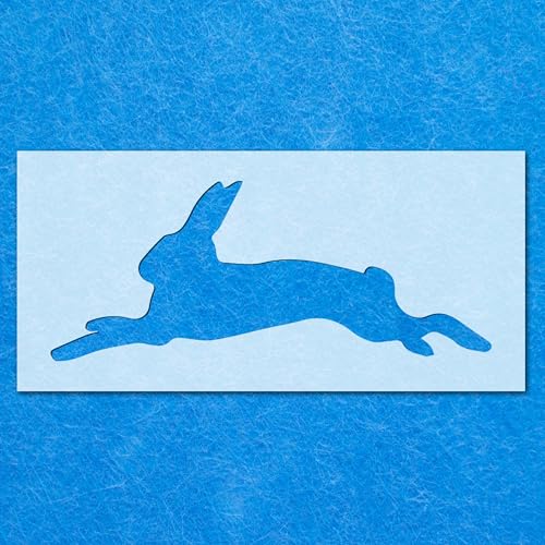 Schablone, Motiv: Hase, Kaninchen, laufend, Mylar, Malerei, Wandkunst, Basteln, 4 Airbrush von generic