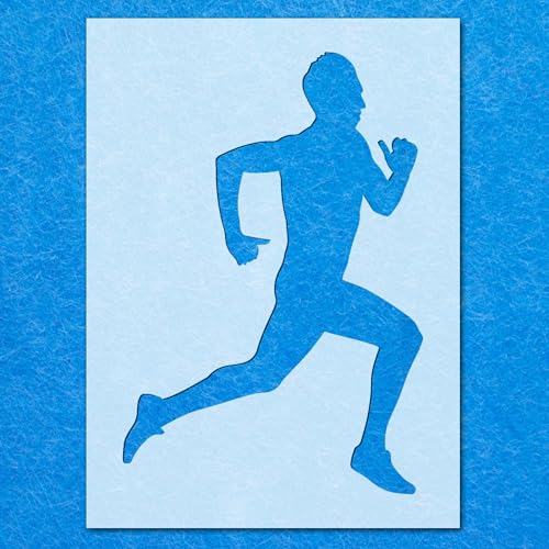 Schablone Joggen Läufer Laufen Sport Mylar Malerei Wandkunst Handwerk Airbrush von generic