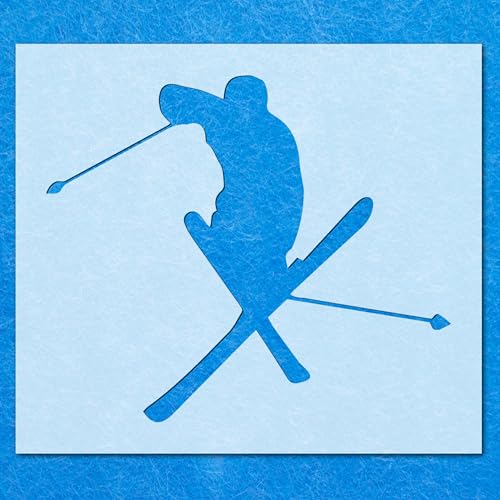 Schablone Skifahren Schnee Sport Winter Spiel Mylar Malerei Wandkunst Handwerk 4 Airbrush von generic