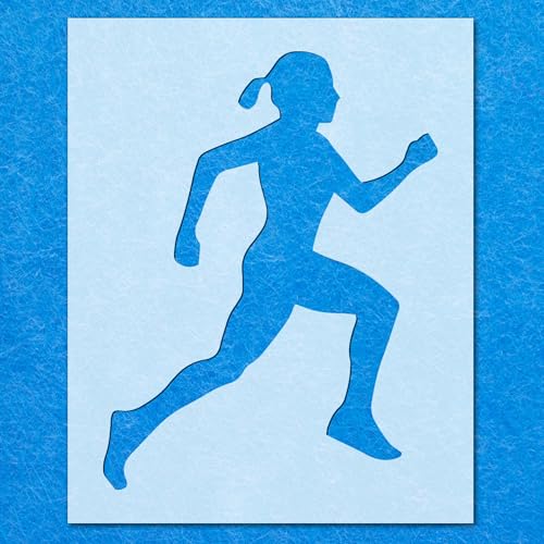 Schablone für Mädchen, Joggen, Laufen, Sport, Mylar, Malerei, Kunst, Handwerk, Airbrush von generic
