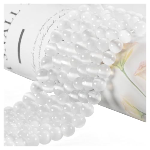 Selenit-Kristallperlen, 8 mm rund, 45 Stück, perfekt für die Schmuckherstellung, zum Basteln, als DIY-Geschenk Selenit-Kristallperlen, 8 mm rund, 45 Stück, perfekt für die Schmuckherstellung, zum Basteln, als DIY-Geschenk von generic
