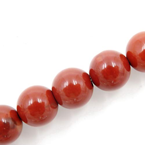 Steinperlen zur Schmuckherstellung, Verkauf pro Beutel, 5 Stränge im Inneren, roter Stein, 10 mm von generic