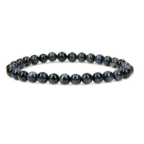 Stretch-Armband mit Halbedelsteinen, 6 mm, runde Perlen, 17,8 cm, Unisex von generic