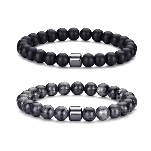Tigerauge-Armband für Herren, 8 mm, Naturstein, dehnbar, verstellbar, schwarze Kristallperlen, Armband für Männer und Frauen, Geschenke Tigerauge-Armband für Herren, 8 mm, Naturstein, dehnbar, verstellbar, schwarze Kristallperlen, Armband für Männer und Frauen, Geschenke von generic