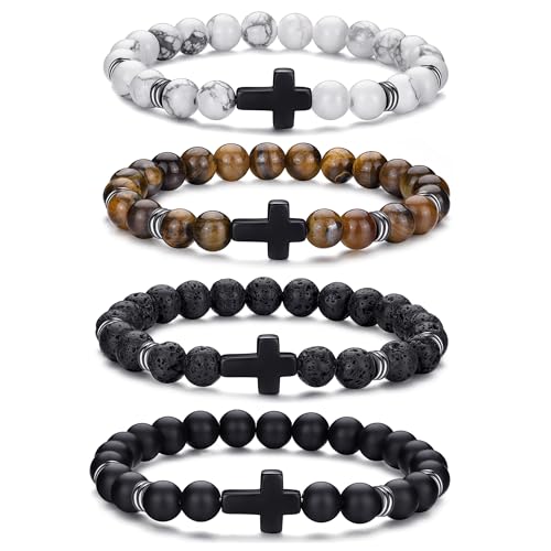 Tigerauge-Armband für Herren, 8 mm, Naturstein, dehnbar, verstellbar, schwarze Kristallperlen, Armband für Männer und Frauen, Geschenke Tigerauge-Armband für Herren, 8 mm, Naturstein, dehnbar, verstellbar, schwarze Kristallperlen, Armband für Männer und Frauen, Geschenke von generic