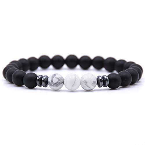 Tigerauge-Armband für Herren, 8 mm, Naturstein, dehnbar, verstellbar, schwarze Kristallperlen, Armband für Männer und Frauen, Geschenke Tigerauge-Armband für Herren, 8 mm, Naturstein, dehnbar, verstellbar, schwarze Kristallperlen, Armband für Männer und Frauen, Geschenke von generic