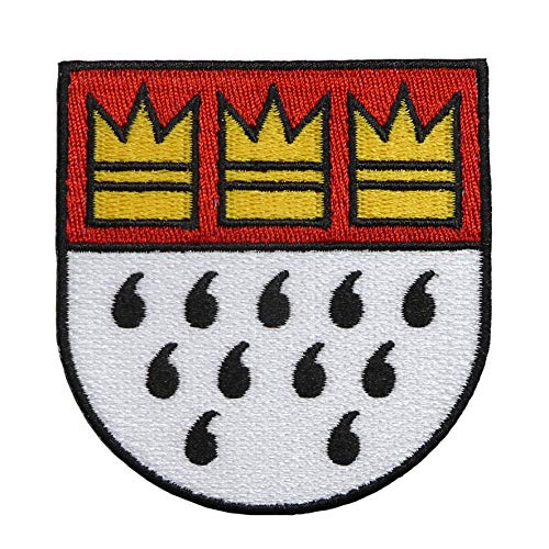 Bügelbild Köln Wappen rot weiß 7,5x7 cm Applikation Karneval Aufnäher Kostüm von generich