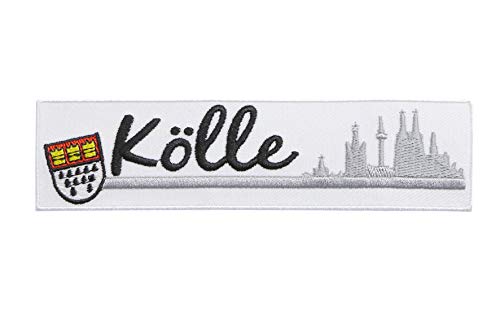 generich Bügelbild Kölle Skyline 13 cm Applikation Köln Wappen Karneval Aufnäher Kostüm von generich