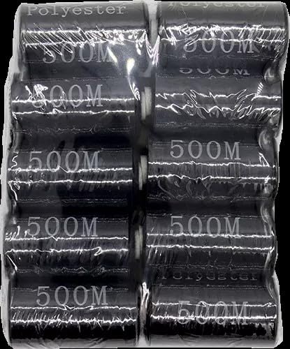 Allesnäher, Nähgarn Polyester 10 x 500 meter (Schwarz) von generisch