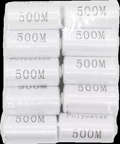 Allesnäher, Nähgarn Polyester 10 x 500 meter (Weiß) von generisch