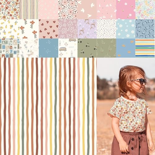 Baumwolljersey bedruckt, Jersey Stoff Meterware Sommer, Jerseystoff Blumen - Strickjersey Kinderdrucke - Stretchstoff Mädchen, BW-Jersey Jungs *ab 50cm, Farbe: 80-A91-003 Streifen Baumwolljersey bedruckt, Jersey Stoff Meterware Sommer, Jerseystoff Blumen - Strickjersey Kinderdrucke - Stretchstoff Mädchen, BW-Jersey Jungs *ab 50cm, Farbe: 80-A91-003 Streifen von generisch