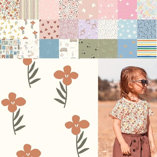 Baumwolljersey bedruckt, Jersey Stoff Meterware Sommer, Jerseystoff Blumen - Strickjersey Kinderdrucke - Stretchstoff Mädchen, BW-Jersey Jungs *ab 50cm, Farbe: 80-A91-004 Blume Baumwolljersey bedruckt, Jersey Stoff Meterware Sommer, Jerseystoff Blumen - Strickjersey Kinderdrucke - Stretchstoff Mädchen, BW-Jersey Jungs *ab 50cm, Farbe: 80-A91-004 Blume von generisch