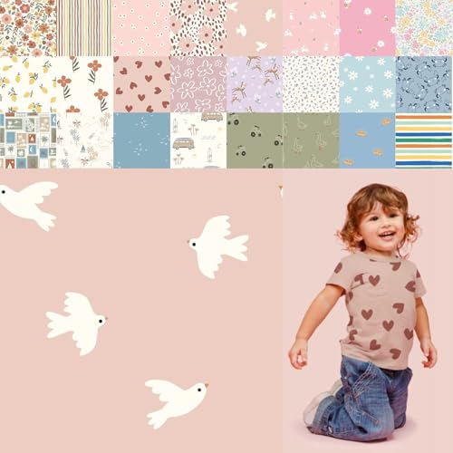 Baumwolljersey bedruckt, Jersey Stoff Meterware Sommer, Jerseystoff Blumen - Strickjersey Kinderdrucke - Stretchstoff Mädchen, BW-Jersey Jungs *ab 50cm, Farbe: 80-A91-009 Vögel Baumwolljersey bedruckt, Jersey Stoff Meterware Sommer, Jerseystoff Blumen - Strickjersey Kinderdrucke - Stretchstoff Mädchen, BW-Jersey Jungs *ab 50cm, Farbe: 80-A91-009 Vögel von generisch