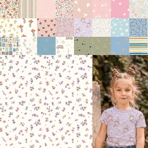 Baumwolljersey bedruckt, Jersey Stoff Meterware Sommer, Jerseystoff Blumen - Strickjersey Kinderdrucke - Stretchstoff Mädchen, BW-Jersey Jungs *ab 50cm, Farbe: 80-A91-012 Blümchen Baumwolljersey bedruckt, Jersey Stoff Meterware Sommer, Jerseystoff Blumen - Strickjersey Kinderdrucke - Stretchstoff Mädchen, BW-Jersey Jungs *ab 50cm, Farbe: 80-A91-012 Blümchen von generisch