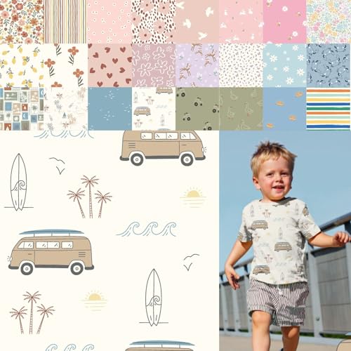 Baumwolljersey bedruckt, Jersey Stoff Meterware Sommer, Jerseystoff Blumen - Strickjersey Kinderdrucke - Stretchstoff Mädchen, BW-Jersey Jungs *ab 50cm, Farbe: 80-A91-023 Van Baumwolljersey bedruckt, Jersey Stoff Meterware Sommer, Jerseystoff Blumen - Strickjersey Kinderdrucke - Stretchstoff Mädchen, BW-Jersey Jungs *ab 50cm, Farbe: 80-A91-023 Van von generisch