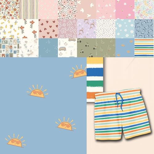 Baumwolljersey bedruckt, Jersey Stoff Meterware Sommer, Jerseystoff Blumen - Strickjersey Kinderdrucke - Stretchstoff Mädchen, BW-Jersey Jungs *ab 50cm, Farbe: 80-A91-024 Sonnen Baumwolljersey bedruckt, Jersey Stoff Meterware Sommer, Jerseystoff Blumen - Strickjersey Kinderdrucke - Stretchstoff Mädchen, BW-Jersey Jungs *ab 50cm, Farbe: 80-A91-024 Sonnen von generisch