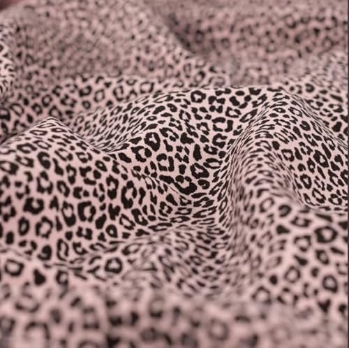 Baumwolljersey bedruckt Leopard - Jerseystoff Meterware Leo, BW Jersey Leomuster Tierprint *Ab 50cm, Farbe: 011 rosa von generisch