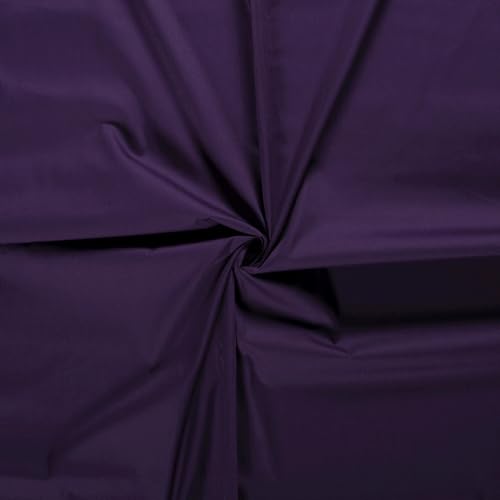 Baumwollstoff uni Popeline - Baumwolle Stoff Meterware - Blusenstoff BW-Batist - Webware, Dekostoff, Vorhangstoff *Ab 50cm, Farbe: 045 Lila von generisch