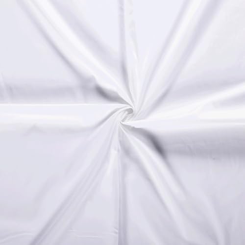 Baumwollstoff uni Popeline - Baumwolle Stoff Meterware - Blusenstoff BW-Batist - Webware, Dekostoff, Vorhangstoff *Ab 50cm, Farbe: 050 Weiß von generisch