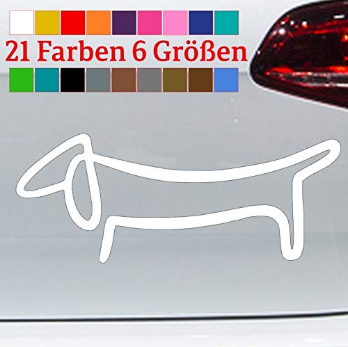 Dackel Aufkleber Sticker Hund Haustier Puppy Dog Love Wienerd JDM Vinyl Decal in 6 Größen und 21 Farben von generisch