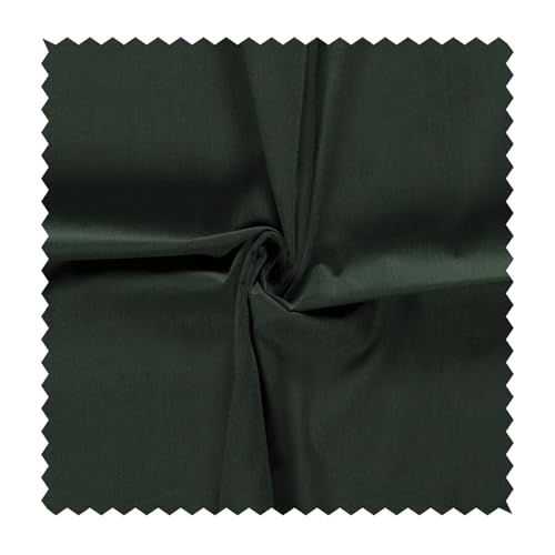 Feincord Meterware - Baumwollstoff gerippt - weicher Babycord - Cord Stoff – stabile Baumwolle uni, Ökotex Bekleidungsstoff Rippen *Ab 50 cm, Farbe: 028 d.grün von generisch
