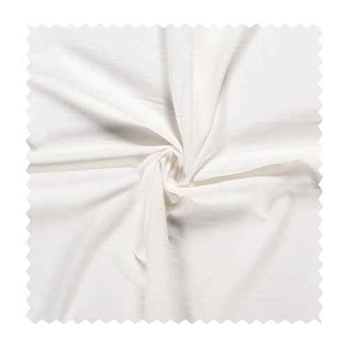 Feincord Meterware - Baumwollstoff gerippt - weicher Babycord - Cord Stoff – stabile Baumwolle uni, Ökotex Bekleidungsstoff Rippen *Ab 50 cm, Farbe: 051 creme von generisch