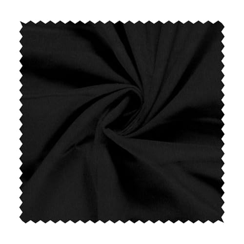Feincord Meterware - Baumwollstoff gerippt - weicher Babycord - Cord Stoff – stabile Baumwolle uni, Ökotex Bekleidungsstoff Rippen *Ab 50 cm, Farbe: 069 schwarz von generisch