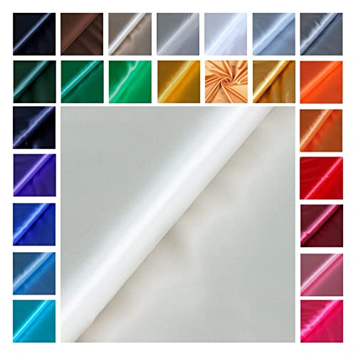 Satin Glänzend - Futterstoff -glänzender Dekostoff - Polyester Seide - günstiger Futterstoff - Faschingsseide - 100% Polyester *Ab 50cm x 145 cm, Farbe: 013 creme Satin Glänzend - Futterstoff -glänzender Dekostoff - Polyester Seide - günstiger Futterstoff - Faschingsseide - 100% Polyester *Ab 50cm x 145 cm, Farbe: 013 creme von generisch