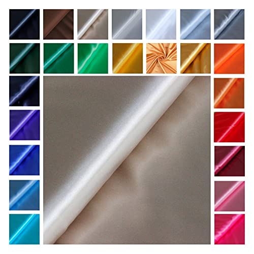 Satin Glänzend - Futterstoff -glänzender Dekostoff - Polyester Seide - günstiger Futterstoff - Faschingsseide - 100% Polyester *Ab 50cm x 145 cm, Farbe: 015 beige Satin Glänzend - Futterstoff -glänzender Dekostoff - Polyester Seide - günstiger Futterstoff - Faschingsseide - 100% Polyester *Ab 50cm x 145 cm, Farbe: 015 beige von generisch
