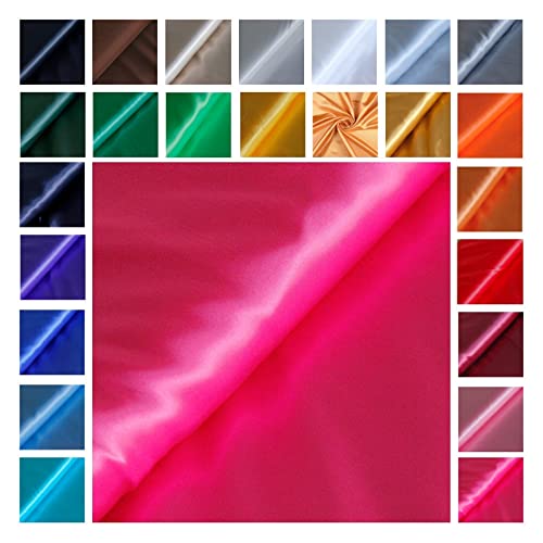 Satin Glänzend - Futterstoff -glänzender Dekostoff - Polyester Seide - günstiger Futterstoff - Faschingsseide - 100% Polyester *Ab 50cm x 145 cm, Farbe: 027 pink Satin Glänzend - Futterstoff -glänzender Dekostoff - Polyester Seide - günstiger Futterstoff - Faschingsseide - 100% Polyester *Ab 50cm x 145 cm, Farbe: 027 pink von generisch