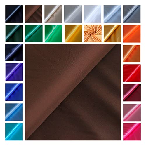 Satin Glänzend - Futterstoff -glänzender Dekostoff - Polyester Seide - günstiger Futterstoff - Faschingsseide - 100% Polyester *Ab 50cm x 145 cm, Farbe: 040 braun Satin Glänzend - Futterstoff -glänzender Dekostoff - Polyester Seide - günstiger Futterstoff - Faschingsseide - 100% Polyester *Ab 50cm x 145 cm, Farbe: 040 braun von generisch