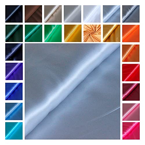 Satin Glänzend - Futterstoff -glänzender Dekostoff - Polyester Seide - günstiger Futterstoff - Faschingsseide - 100% Polyester *Ab 50cm x 145 cm, Farbe: 082 silbergrau Satin Glänzend - Futterstoff -glänzender Dekostoff - Polyester Seide - günstiger Futterstoff - Faschingsseide - 100% Polyester *Ab 50cm x 145 cm, Farbe: 082 silbergrau von generisch