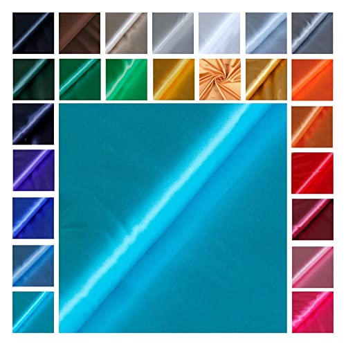 Satin Glänzend - Futterstoff -glänzender Dekostoff - Polyester Seide - günstiger Futterstoff - Faschingsseide - 100% Polyester *Ab 50cm x 145 cm, Farbe: 104 türkis Satin Glänzend - Futterstoff -glänzender Dekostoff - Polyester Seide - günstiger Futterstoff - Faschingsseide - 100% Polyester *Ab 50cm x 145 cm, Farbe: 104 türkis von generisch