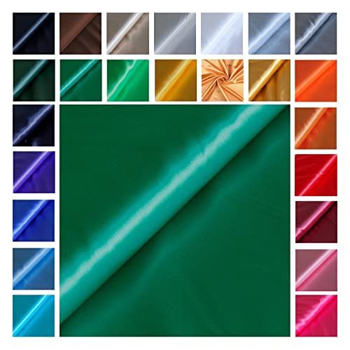 Satin Glänzend - Futterstoff -glänzender Dekostoff - Polyester Seide - günstiger Futterstoff - Faschingsseide - 100% Polyester *Ab 50cm x 145 cm, Farbe: 070 grasgrün von generisch