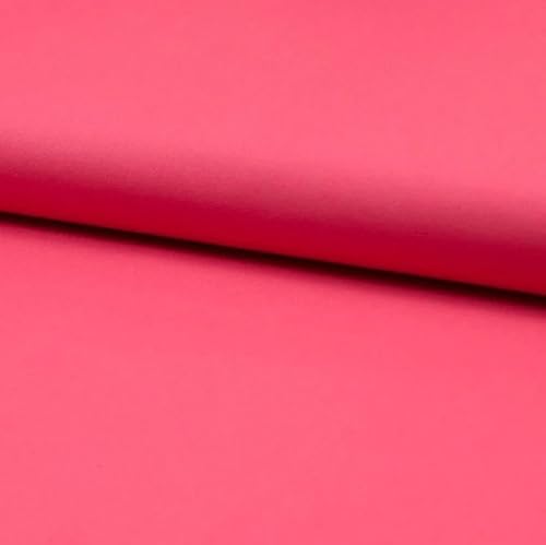 Stretch Baumwolle Stoff Meterware - Popeline dehnbar, elastischer Hosenstoff, Baumwoll-Stretch Uni *Ab 50 cm, Farbe: 014 coral von generisch
