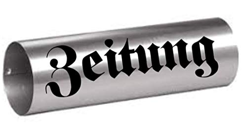 Zeitung Aufkleber für Zeitungsrolle in 15cm, 20cm oder 25cm ein Schriftzug Aufkleber Zeitung 240/1 (Weiß glanz, 25cm) von generisch