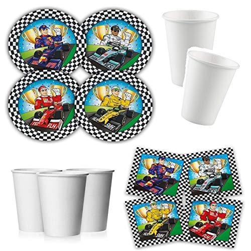 generisch 52- teiliges Party Set Formula Formel 1 Rennen - 16 Kinder - Becher, Teller, Servietten generisch 52- teiliges Party Set Formula Formel 1 Rennen - 16 Kinder - Becher, Teller, Servietten von generisch