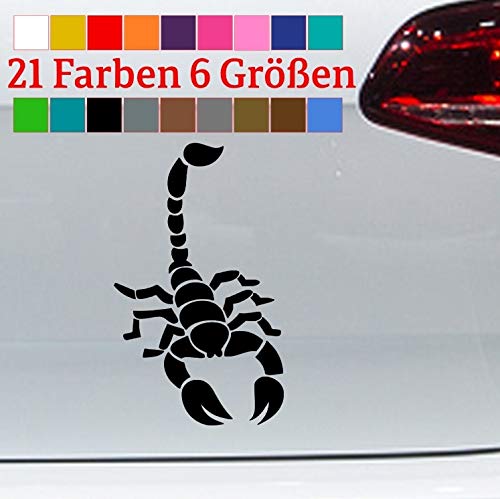 generisch Skorpion Aufkleber Scorpio Sticker Sternbild Sternzeichen Tierkreis Horoskop JDM in 6 Größen und 21 Farben von generisch