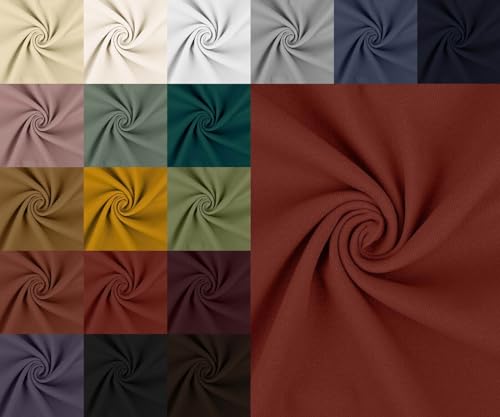 generisch Stretch Baumwolle Köper Stoff Meterware - Twillstoff dehnbar, elastischer Hosenstoff Peach, Baumwoll-Stretch Uni, Trenchcoat Stoff *Ab 50 cm, Farbe: 618 dunkelrot von generisch