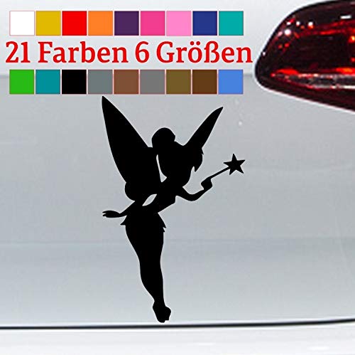 generisch Tinkerbell Fee Aufkleber Zauber Märchen Sage Sticker Feenstaub Car Fairy Fabel in 6 Größen und 21 Farben von generisch