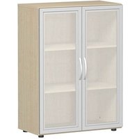 geramöbel Aktenschrank Flex, S-383802-GTA ahorn, Acrylglas satiniert 2 Fachböden 80,0 x 42,0 x 110,4 cm von geramöbel