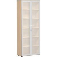 geramöbel Aktenschrank Flex, S-386821-GTB buche, Acrylglas satiniert 5 Fachböden 80,0 x 42,0 x 216,0 cm von geramöbel