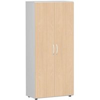 geramöbel Aktenschrank Flex, S-385100-BL lichtgrau, buche 4 Fachböden 80,0 x 42,0 x 180,8 cm von geramöbel