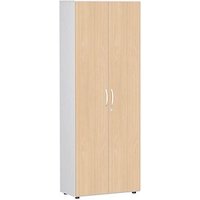 geramöbel Aktenschrank Flex, S-386100-BW weiß, buche 5 Fachböden 80,0 x 42,0 x 216,0 cm von geramöbel