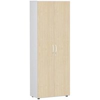 geramöbel Garderobenschrank Flex, S-386128-AW weiß, ahorn 2 Fachböden 80,0 x 42,0 x 216,0 cm von geramöbel