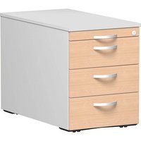 geramöbel Flex Rollcontainer lichtgrau, buche 4 Auszüge 43,8 x 80,0 x 56,5 cm von geramöbel