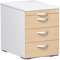 geramöbel Flex Rollcontainer weiß, buche 4 Auszüge 43,0 x 60,0 x 56,5 cm geramöbel Flex Rollcontainer weiß, buche 4 Auszüge 43,0 x 60,0 x 56,5 cm von geramöbel